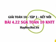 Bài 4.22 SGK Toán 10 tập 1 Kết nối tri thức